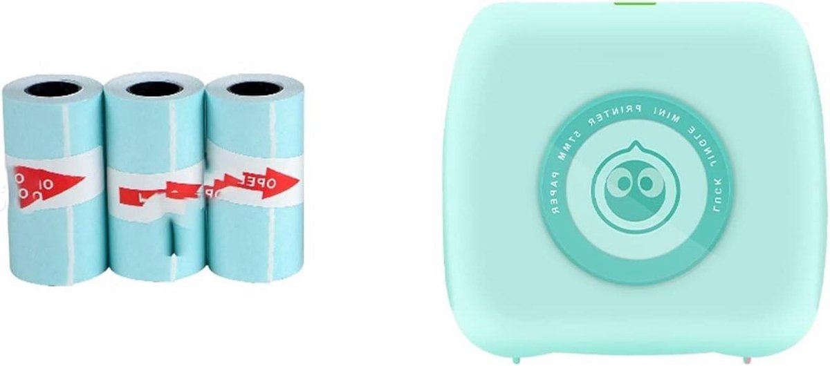 Mini Fotoprinter - Labelmaker Sticker - Direct Printen - Draadloos Verbonden - 57x30mm Papier - Wit