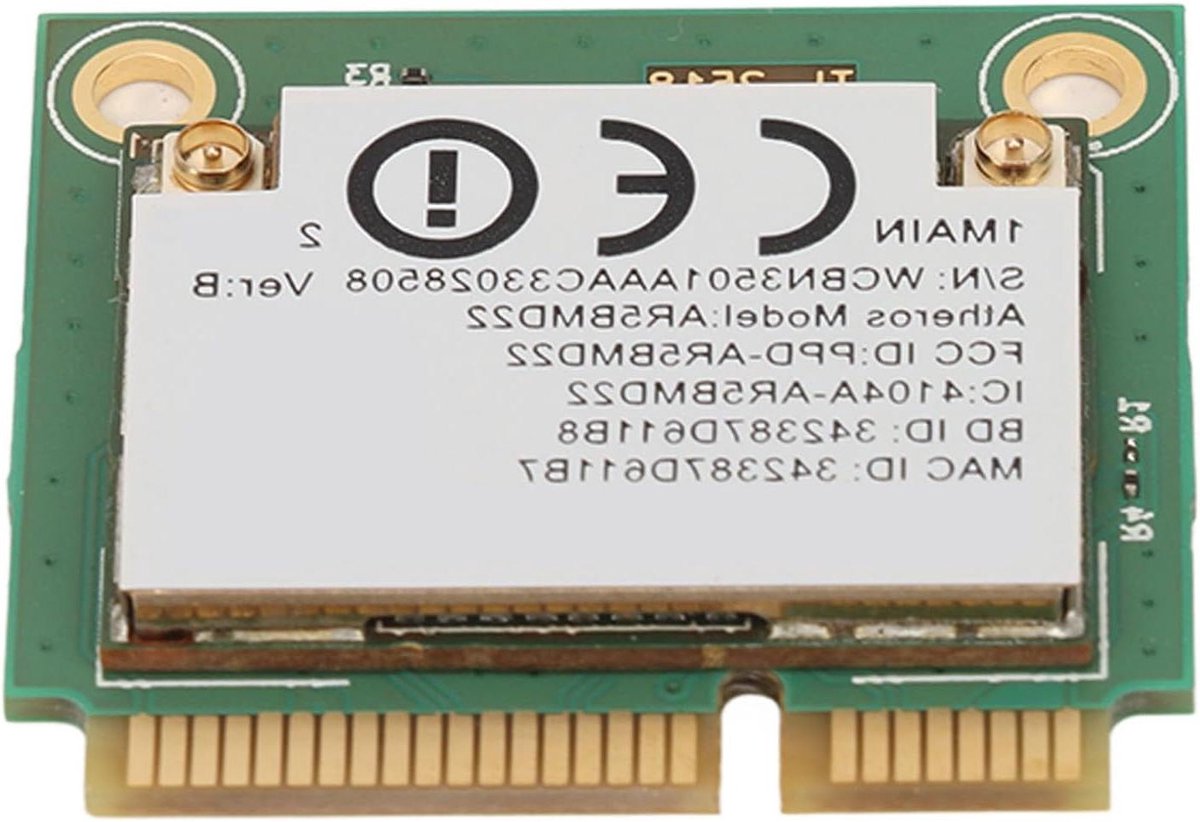 Netwerkkaart - WiFi Adapter - Snelle Internetverbinding - Dual Band BT 4.0 - Mini PCIe - Groen