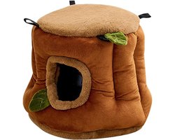 Hamsterhuis Bed - Kleine Dieren Nest - Rusten Spelen - Zachte Flanellen Voering - 27 x 22 x 22 cm