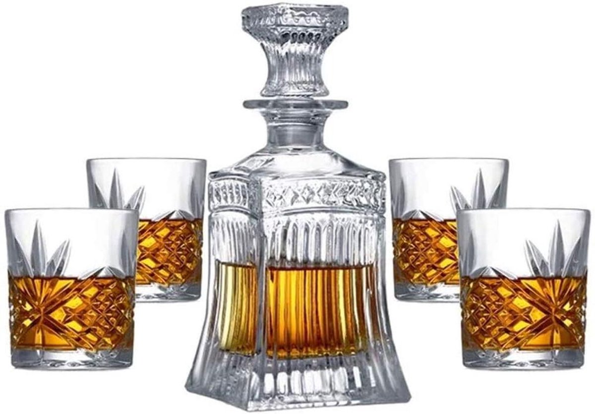 Wijn karaf - Kristallen decanteer - Dranken serveren - Vaatwasmachinebestendig - 500 ml - Helder
