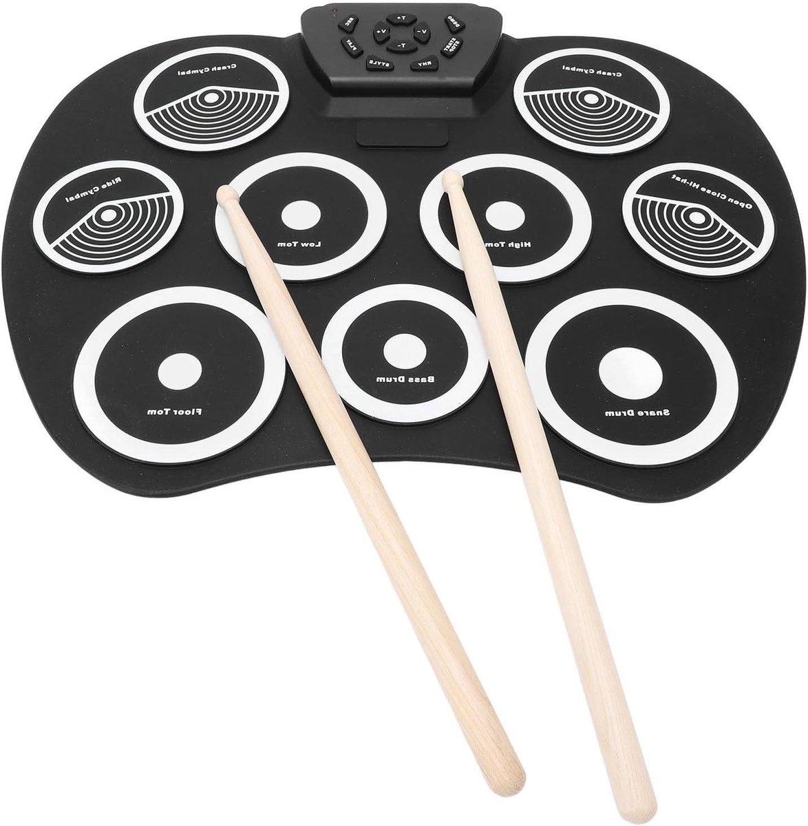 Elektronische Drumset - Oprolbare Drumpad - Muziek Maken - 9 Pads Ingebouwde Luidspreker - Draagbaar - Zwart