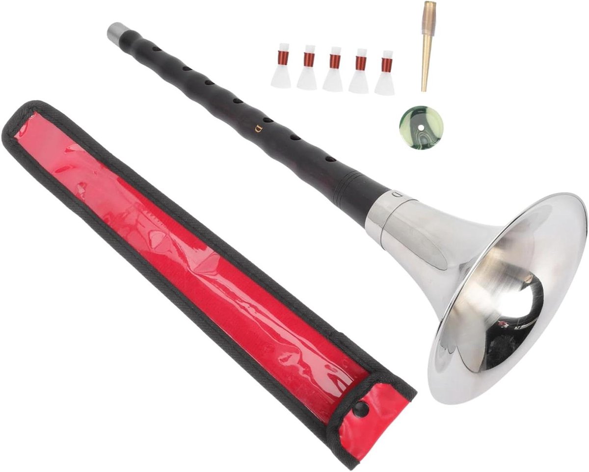 Blaasinstrument - Suona Trompet - Muziek Leren - Draagbaar Lichtgewicht - 37 cm - Luipaard