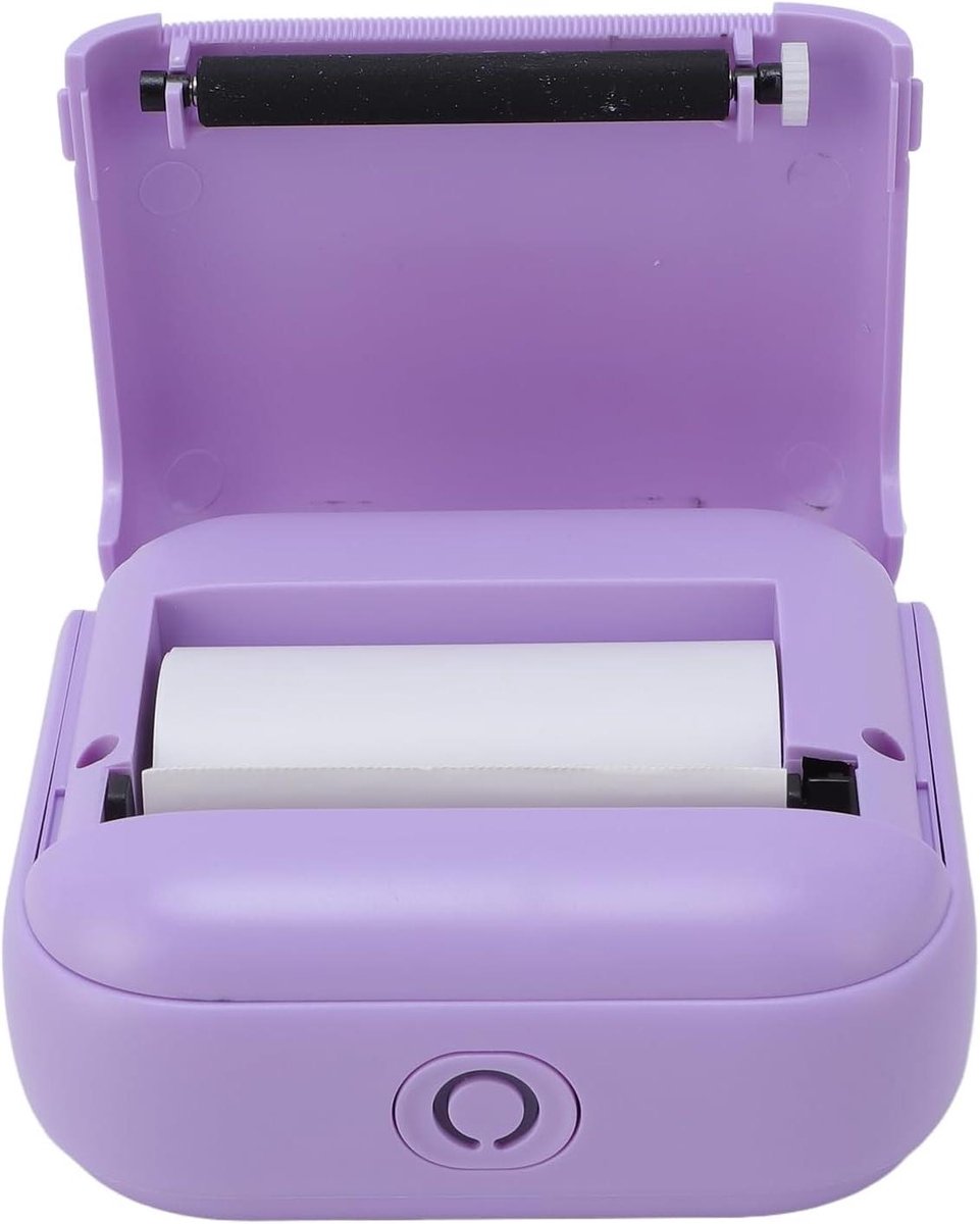 Pocket Printer - Mini Printer - Mobiel Printen - Inktvrij Thermisch Printen - 8.5x8x4 cm - Paars