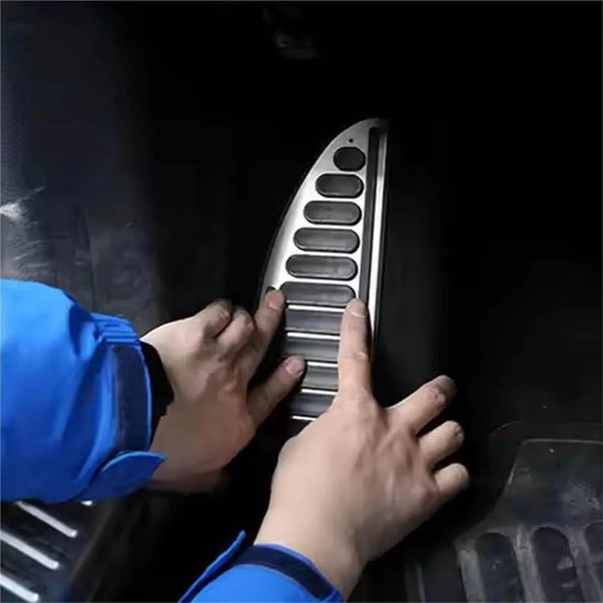 Pedaalhoezen Auto - Voetsteun Covers - Veiliger Rijden - Antislip Ontwerp - Set van 2 - Zilver — afbeelding 2