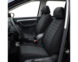 Stoelhoes Auto - Universele Autostoelhoezen - voor- en achterbank - Stijlvol - Auto Accessoires Interieur Decoratie - eenvoudig te installeren hoezenset - accessoires - voor auto's / SUV - Zwart/Grijs