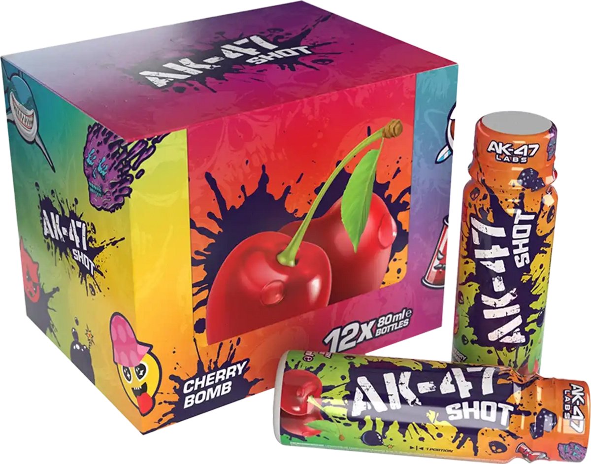 AK-47 Shots - 12x 80 ml - Cherry Bomb