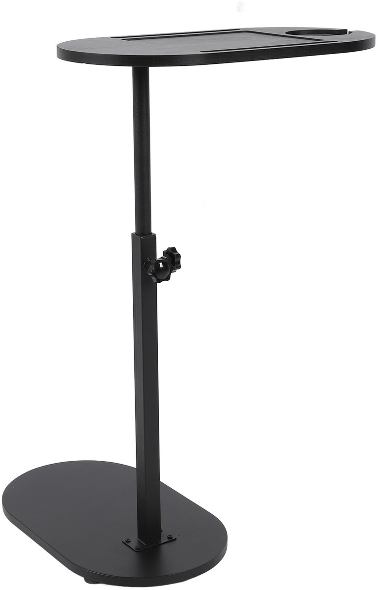 Bijzettafel - C-vormig bijzettafeltje - Houten Bijzettafel - Koffietafel - Sidetable Zwart - Banktafel - Bedtafel - C-vormige salontafel - C-vormig eindtafeltjeBovenblad: ca. 40 x 22 cm