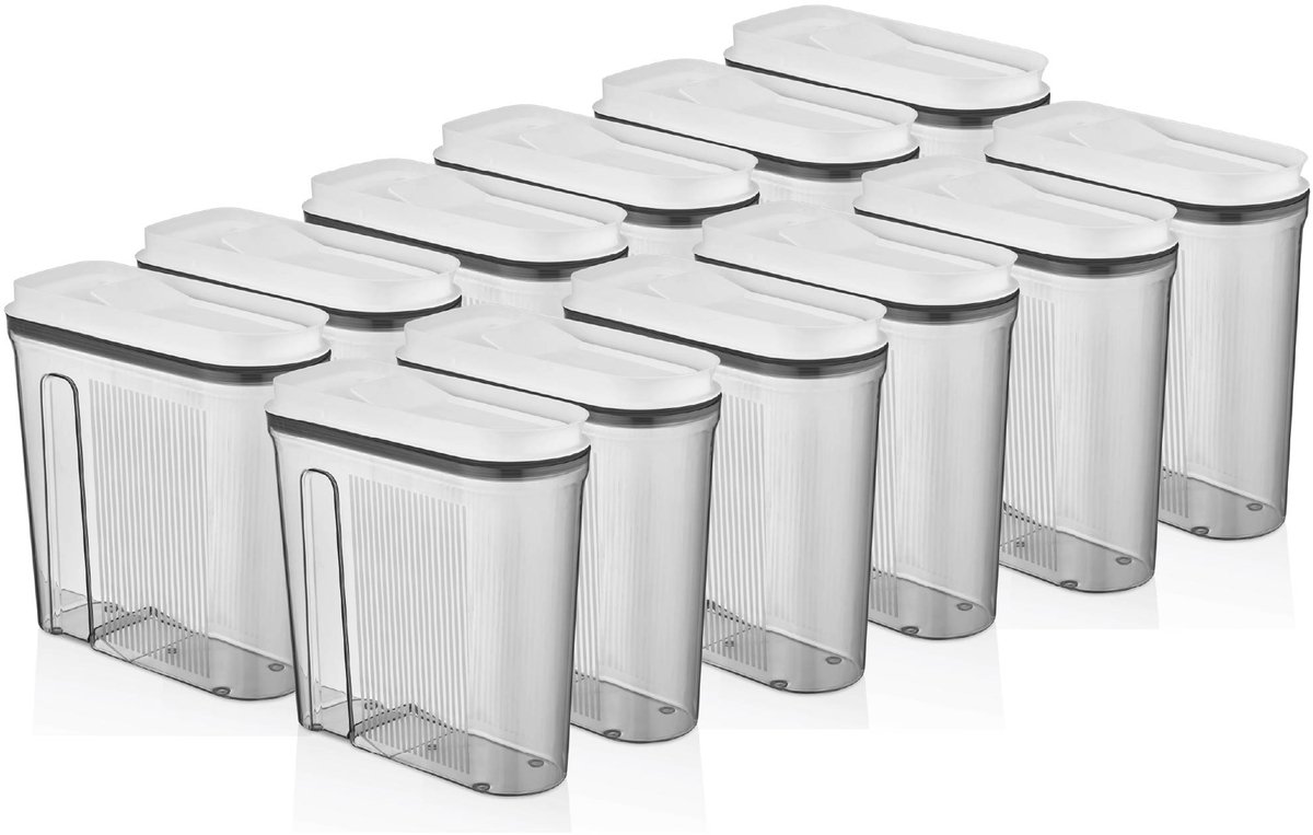 VIP Ahmet - Luchtdichte Voorraaddozen met Schenkopening - 12 Stuks - 12 x 4 L - BPA-vrij