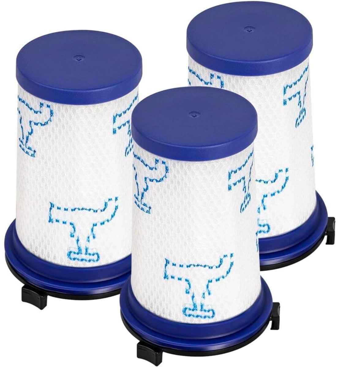 3-pack filters geschikt voor Force 360 stofzuigers RH9037 RH9038 RH9039 RH9051WO RH9057WO RH9086WO ZR009001