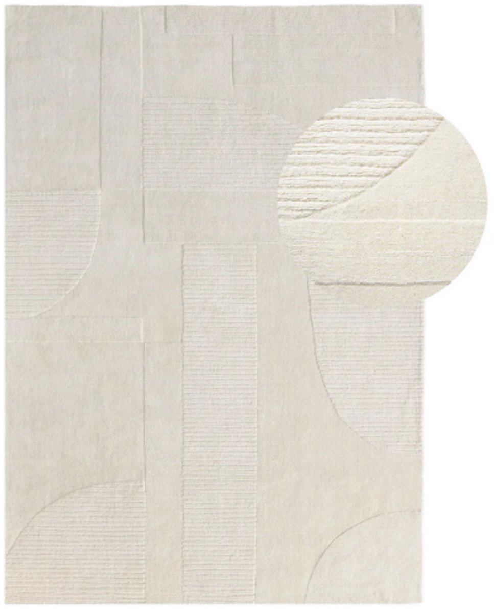 by fonQ Shapes Vloerkleed - Crème - Rechthoekig - 160 x 230 cm