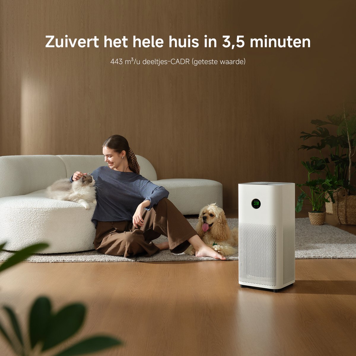 Xiaomi Mijia Smart Air Purifier 6 – Luchtreiniger – Tot 50 m² (CADR 443 m³/h) – Tegen Allergie & Hooikoorts – Met HEPA Filter & UV-Sterilisatie – Slimme App – Wit — afbeelding 2