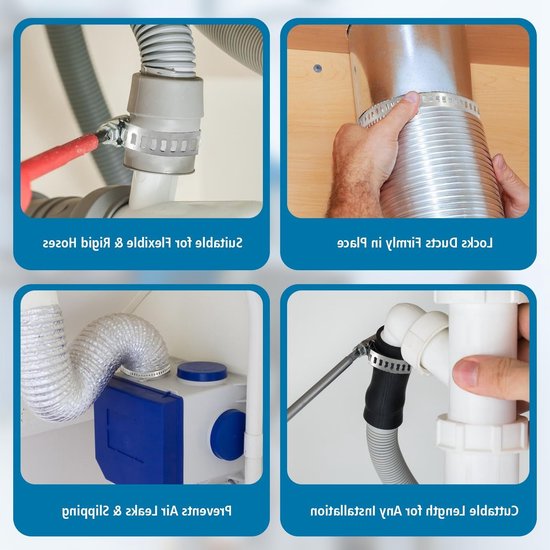 Set van 12 roestvrijstalen CV-klemmen voor aandrijfassen, waterdicht en duurzaam, 25-50mm en 50-120mm — afbeelding 4