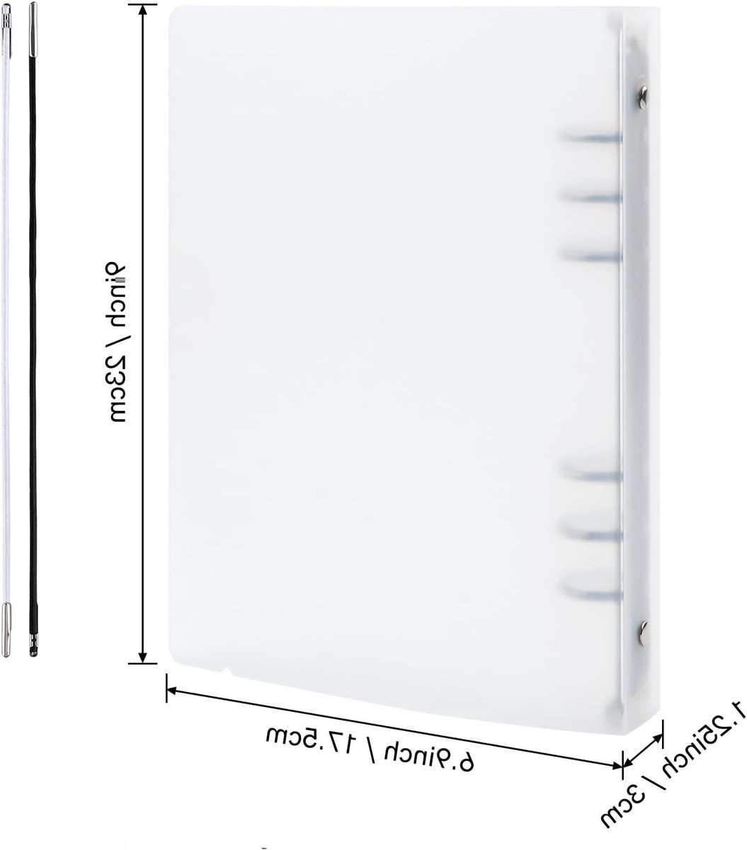 Set van 8 Stuks A5 6-Ring Binder Covers van Zacht PVC - Transparant en Matte Oppervlakte voor Herbruikbare Notitieboekjes en Stempel- en Stansopslag — cadeau in Cadeau-ideeën - foto 2