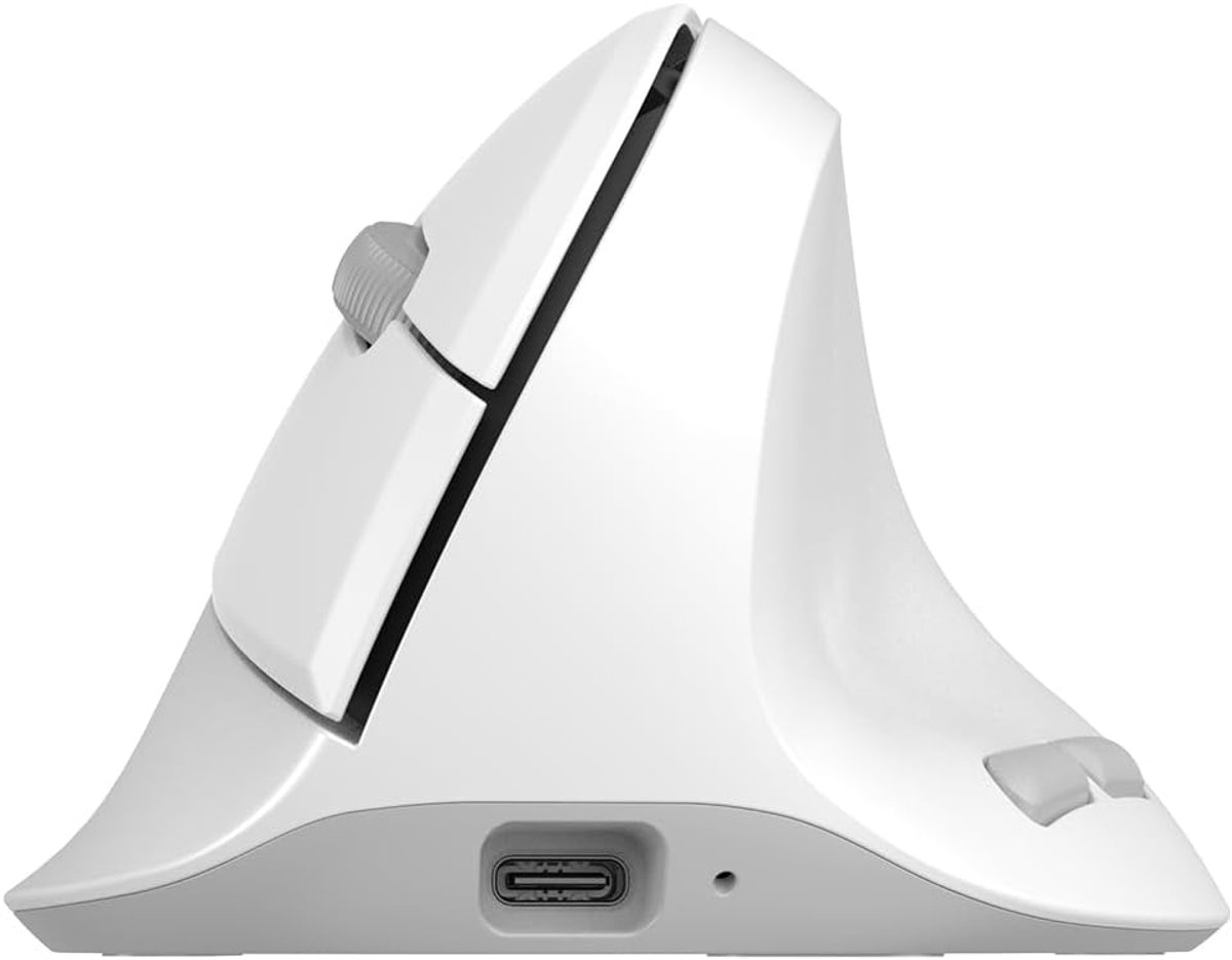 Delux M618AIR Verticale Ergonomische Muis – Draadloos Bluetooth & 2.4GHz – Silent Klik – Gaming Muis – Voor Kleinere Handen – Zwart