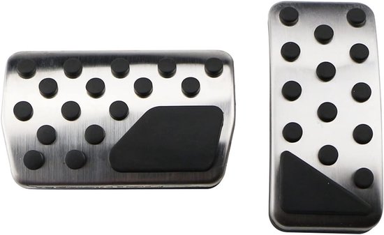 Auto Pedaal Covers - Interieur Accessoires - Veilig Rijden - Antislip Oppervlak - Set van 2 - Zilver Zwart — afbeelding 4