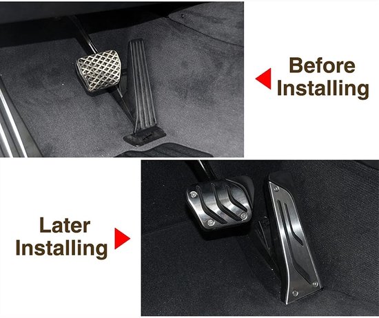 Auto Pedalen Set - Gas Rem Voetsteun - Auto Interieur Upgrade - Anti-slip Oppervlak - Standaard Maat - Zilver — afbeelding 2