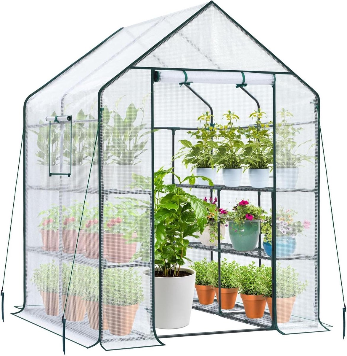 Foliekas Afdekking - Kweekkas Cover - Planten Beschermen - UV-Bestendig Materiaal - 20 x 10 x 30 cm - Groen
