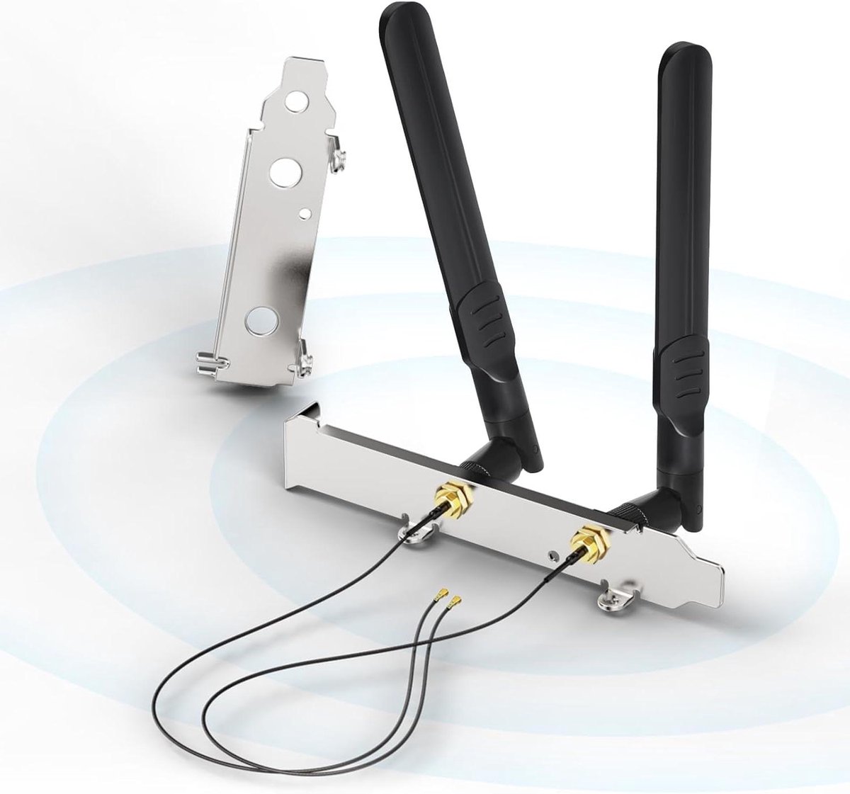 WLAN Antenne Set - Dual Band WiFi - Netwerkverbetering Thuis - 8dBi Versterking - 2 Stuks - Zilver