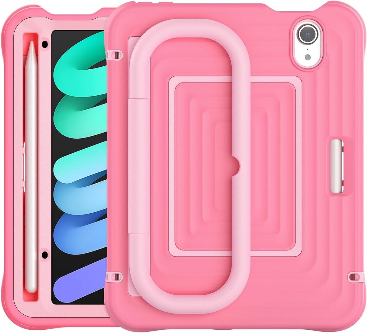 Tablethoes - Beschermhoes - Tabletbescherming - Ingebouwde standaard - Met schouderriem - Roze