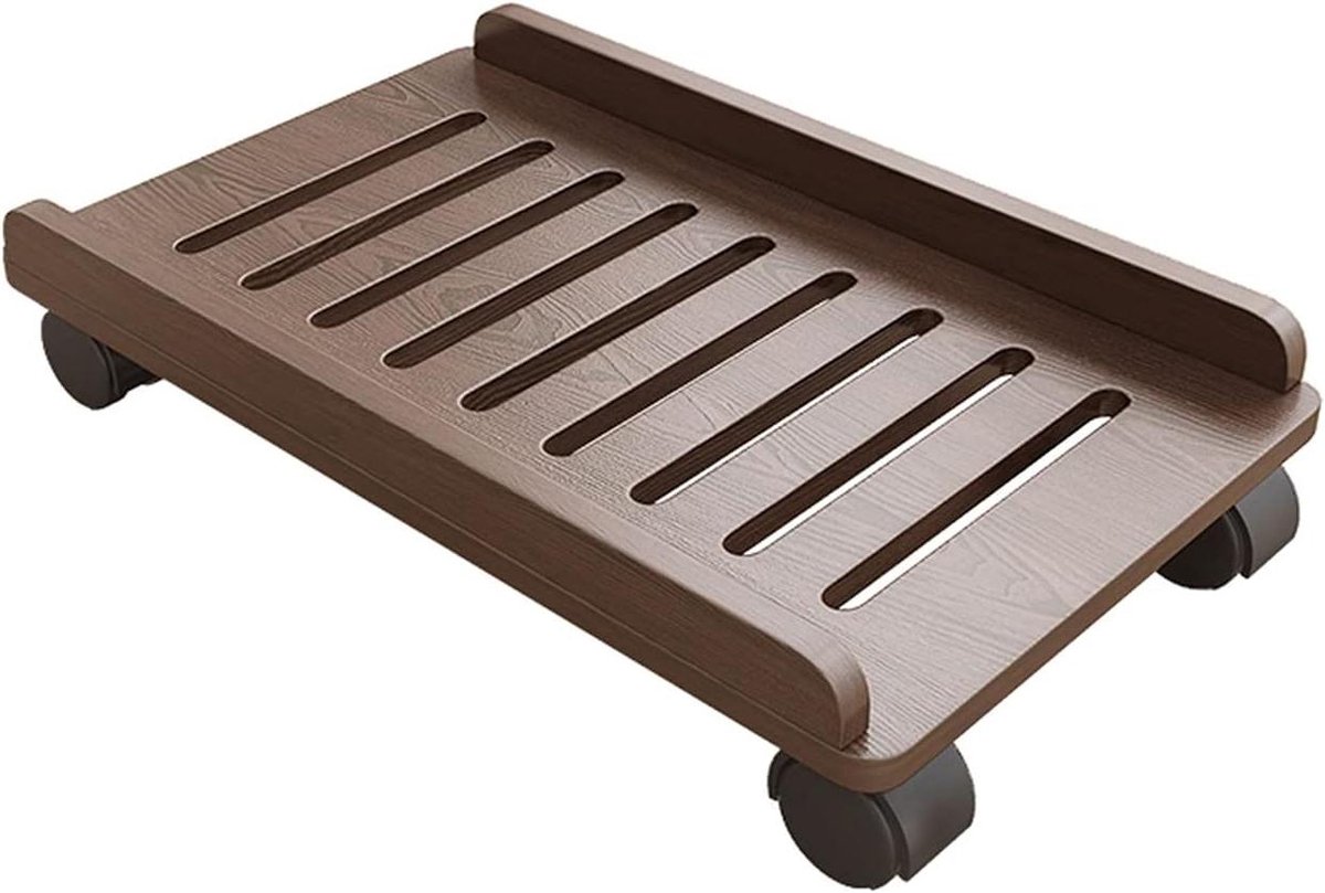 Pc Standaard - Host Beugel - Computer Beschermen - Met Ventilatiegaten - 38.8 cm Breed - Bruin