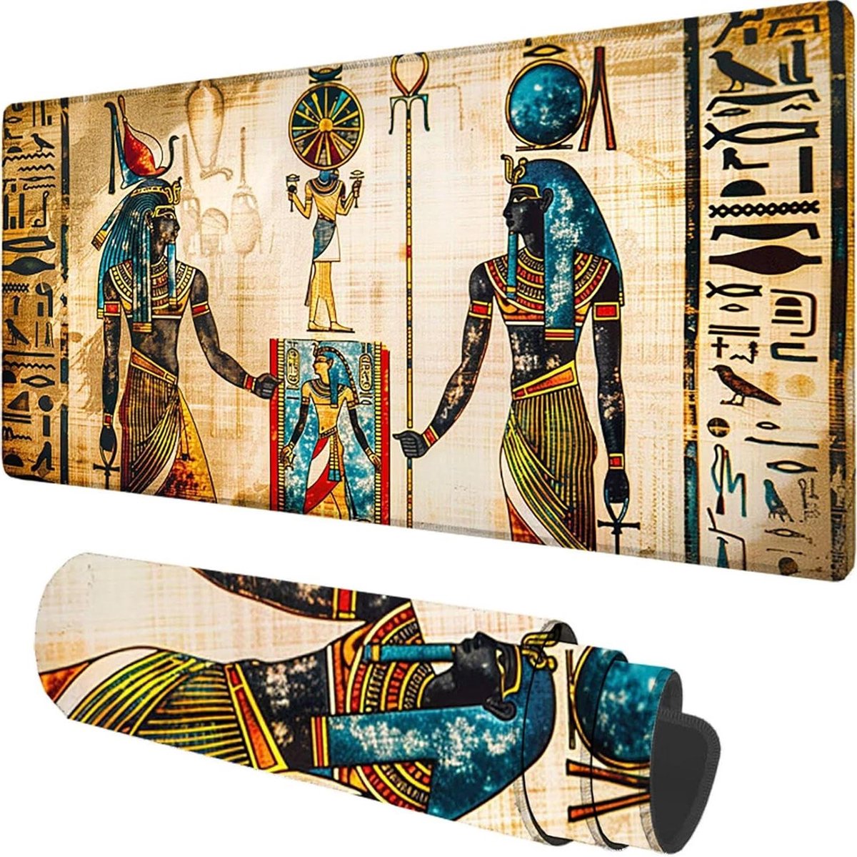 Grote muismat - Bureau mat - Gaming en kantoor - Waterdicht en reinigbaar - 100x50 cm - Geel