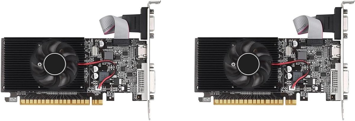 Grafische Kaart - Videokaart PC - Desktop Uitbreiding - Stille Koeling - 1GB GDDR3 - Zwart
