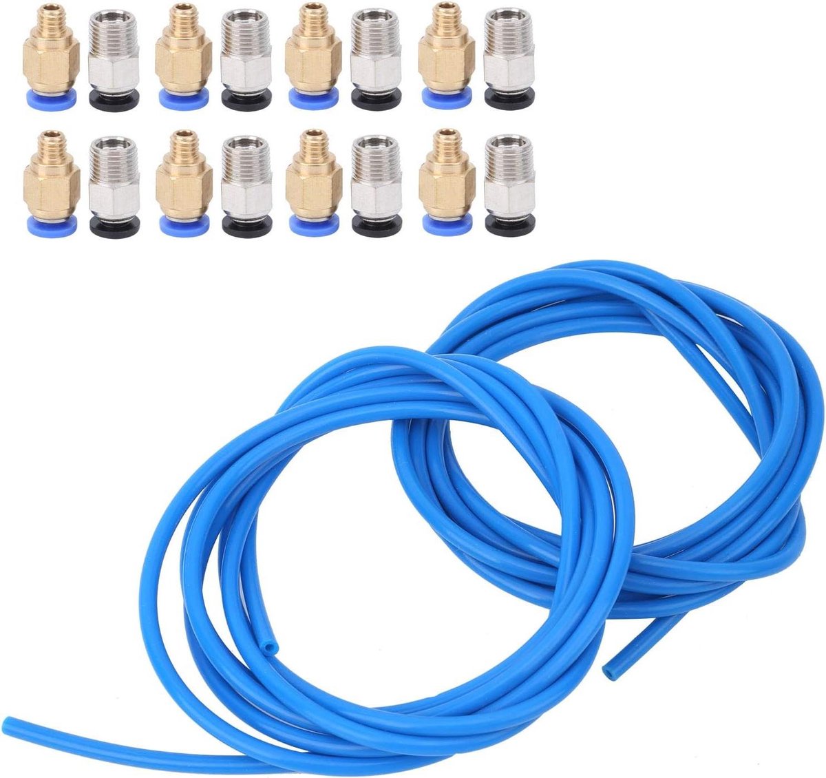 PTFE Buis Set - 3D Printer Onderdelen - Precisie Printen - Hittebestendig tot 260°C - 2 Meter Buis - Blauw