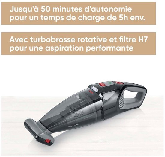 Severin HV 7147 - Aspirateur à main sans fil avec accessoires combinés