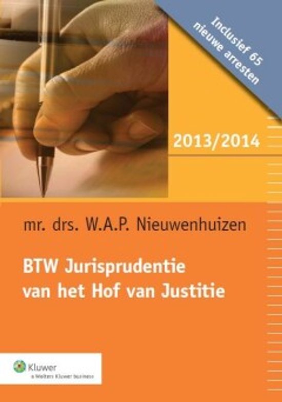 BTW jurisprudentie van het Hof van Justitie 2013/2014 - cover
