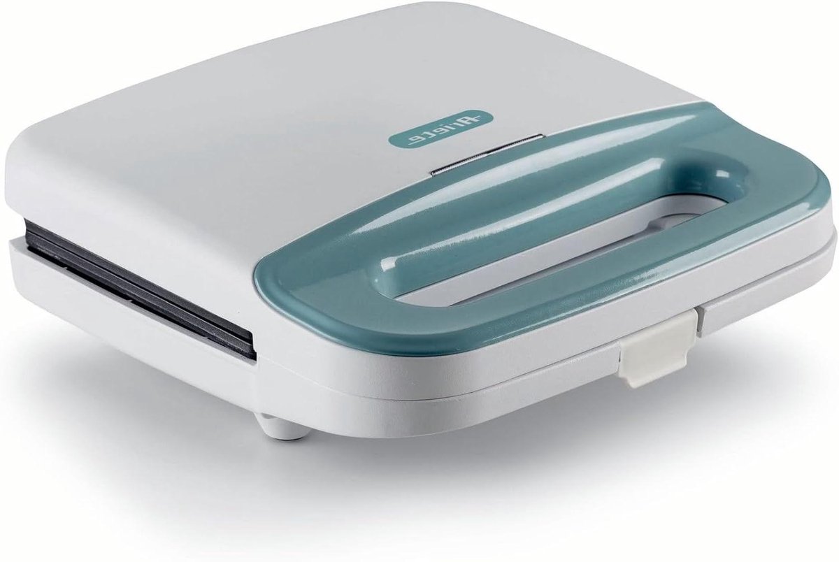 Elektrische broodrooster - Sandwichmaker grill - Snacks bereiden - Antiaanbakplaten - 750 Watt - Wit