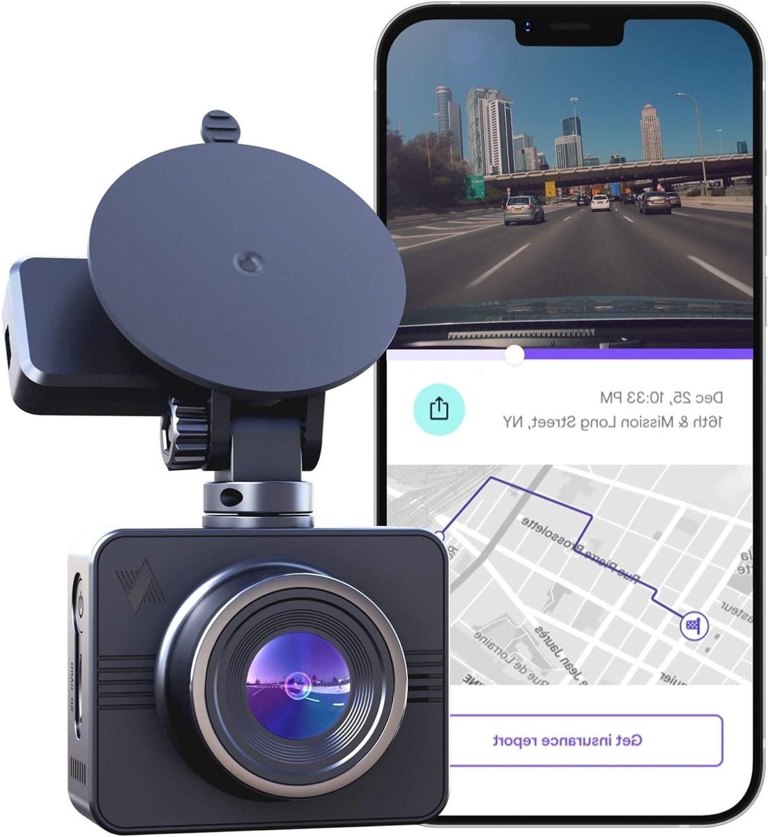 Dashcam Full HD - Autocamera Rijcamera - Verkeersincidenten Vastleggen - Compact Verbergbaar Ontwerp - 1080p - Zwart