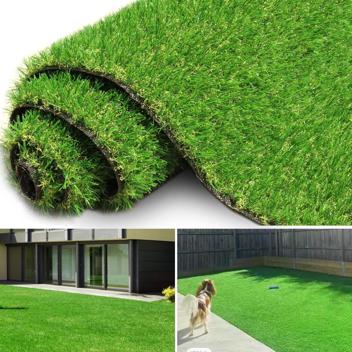 Kunstgras Gazon - Nepgras Mat - Buiten Decoratie - Met Afvoergaten - 12 cm x 15 cm - Groen