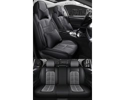 Autostoelhoezen Premium Waterdicht 5 Zitplaatsen - Universele Passend voor Alle Auto's SUV, Sedan, Stationwagen - Volledige Set Voor- en Achterbank - Luxe Leer Imitatie Auto Accessoires