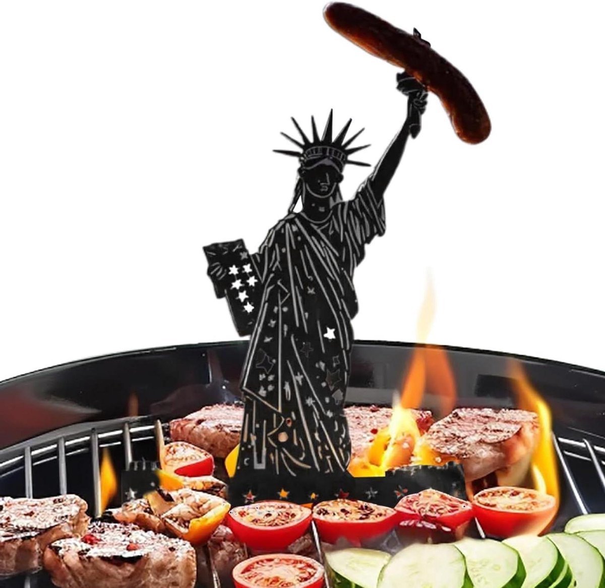 Hot Dog Grill Rek - Worst Houder Grill - Buiten Grillen - Roestbestendige Constructie - 20 x 15 cm - Zilver