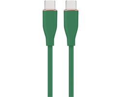 Premium siliconen Type-C Power Delivery (PD) oplaad- en datakabel, 1,5 m, Middernachtgroen