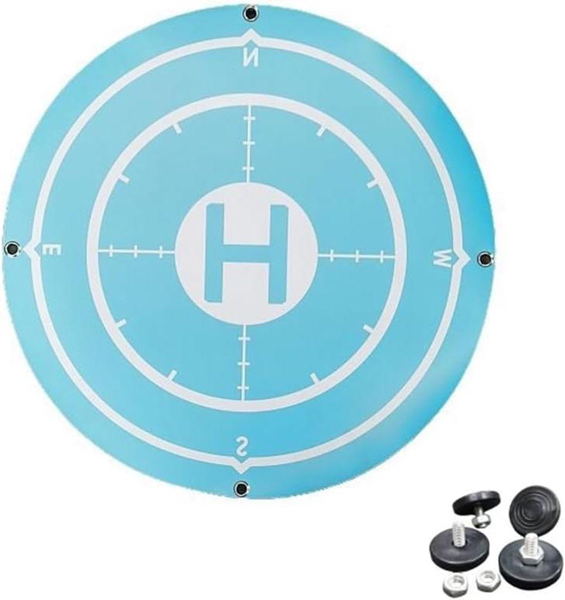 Drone Landingsmat - Vliegveld Mat - Veilig Landen - Waterproof en Vuilafstotend - 60 cm - Blauw