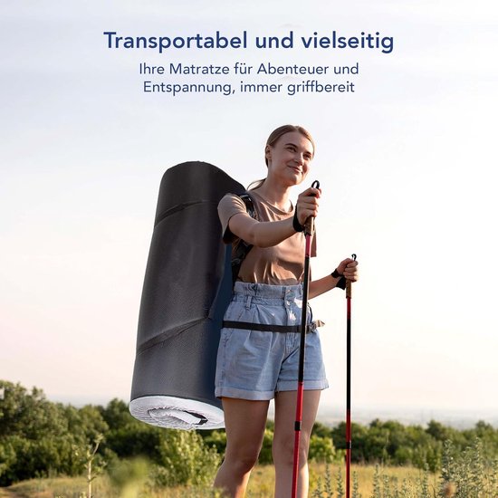Opvouwbare Matras - Gastenbed Vloermat - Kamperen Logeren - Drukverlagend Schuim - Niet Gespecificeerd - Grijs — afbeelding 5