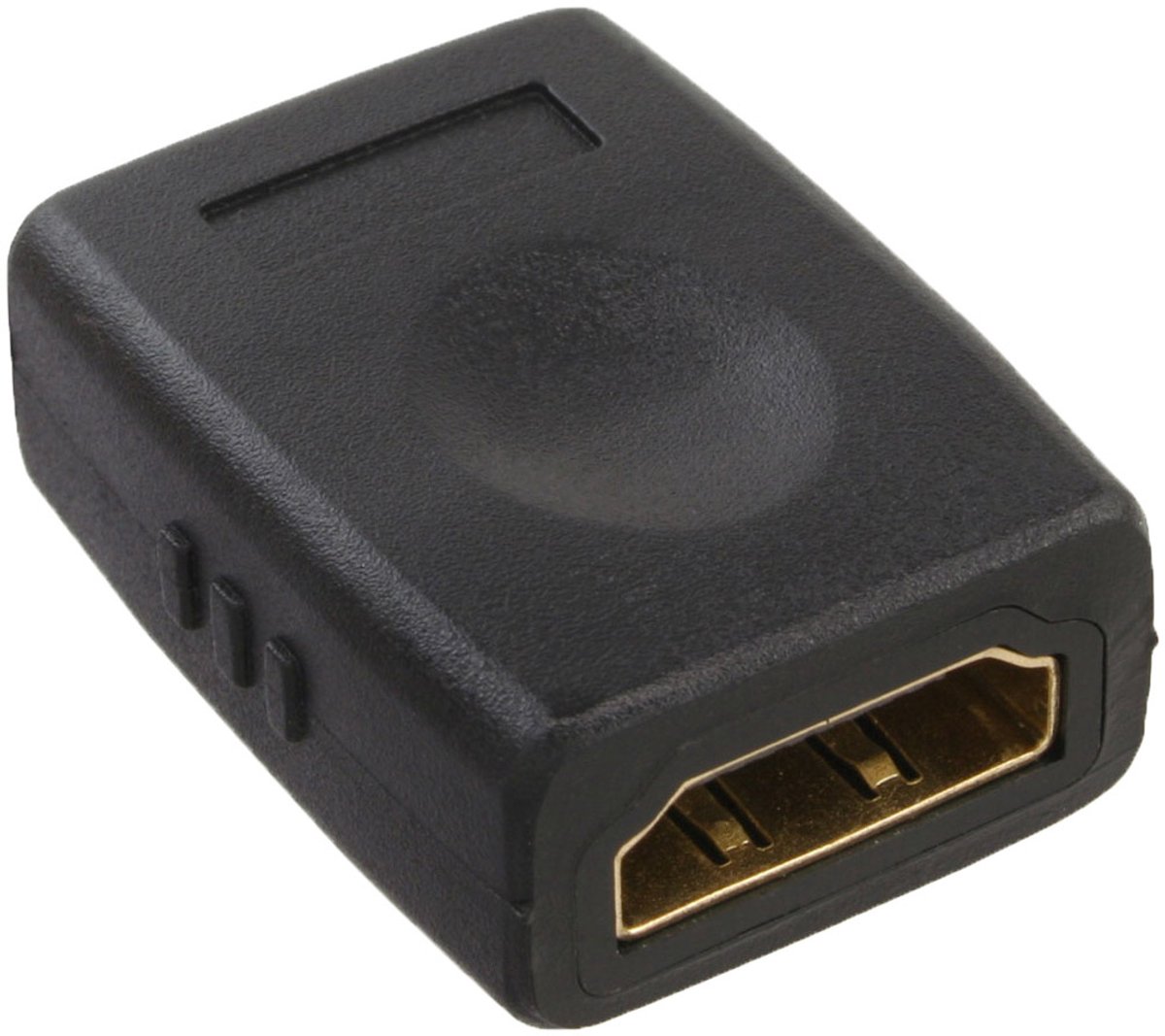 InLine® HDMI adapter, HDMI A female / female, verguld, compatibel met 4K2K