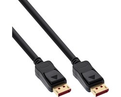 InLine® DisplayPort 1.4 kabel, zwart, vergulde contacten, 3m