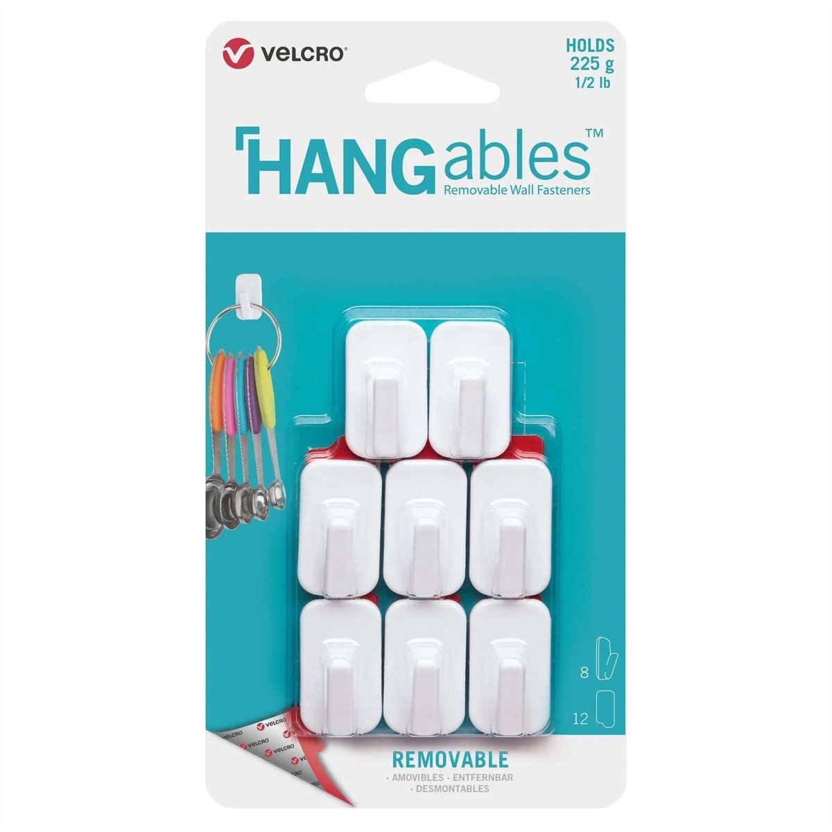 VELCRO® Wit Inhoud: 8 stuk(s)