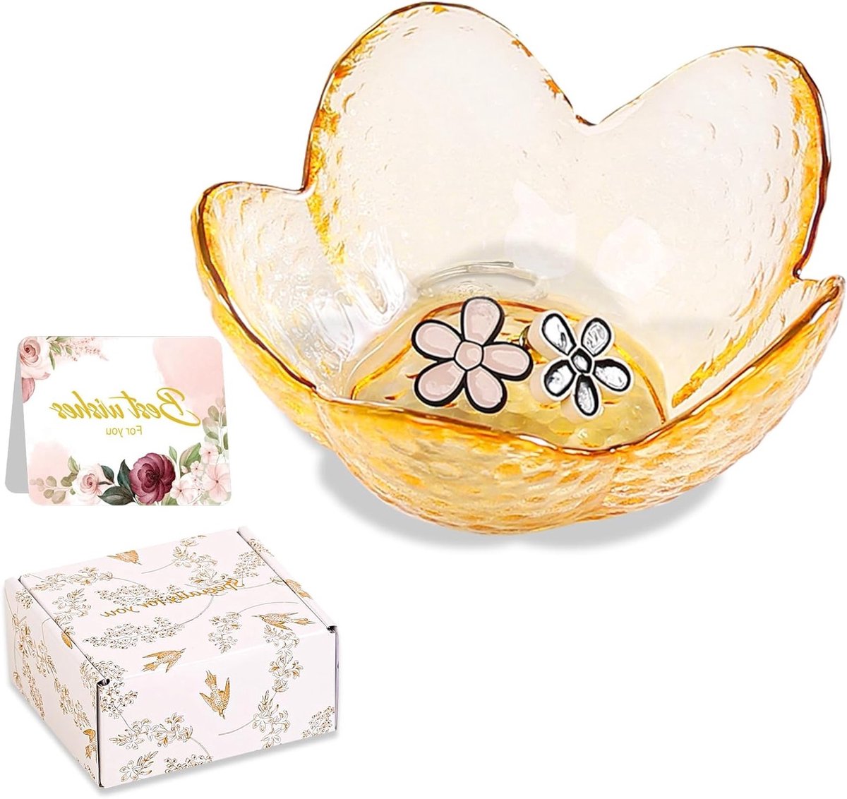 Sierlijke Gele Bloem Ring Schaal voor Sieraden, Kleine Trinket Tray en Ring Houder, Perfecte Decoratie voor Slaapkamer en Badkamer