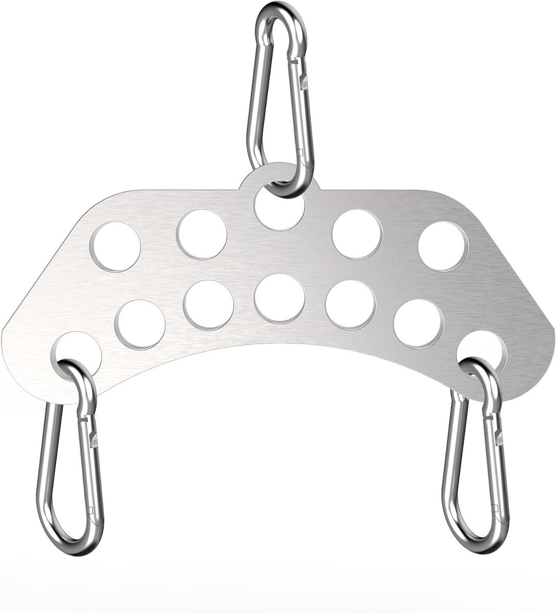 Katrol Adapter Plaat - Kabel Machine Connector - Fitness Training - Roestvrij Staal - 27.6 cm - Zilver