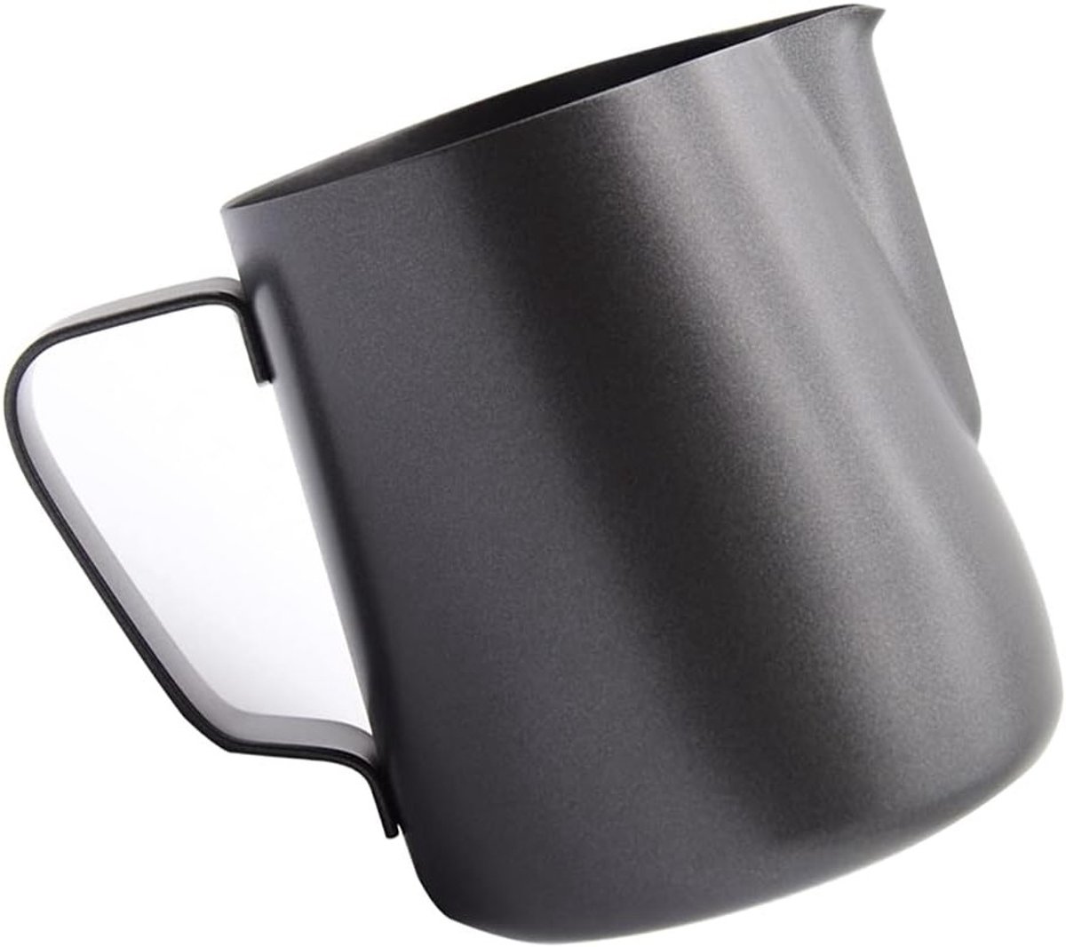 Roestvrijstalen Melkopschuimer van 400ML voor Latte Art, Espresso en Cappuccino - Zwart