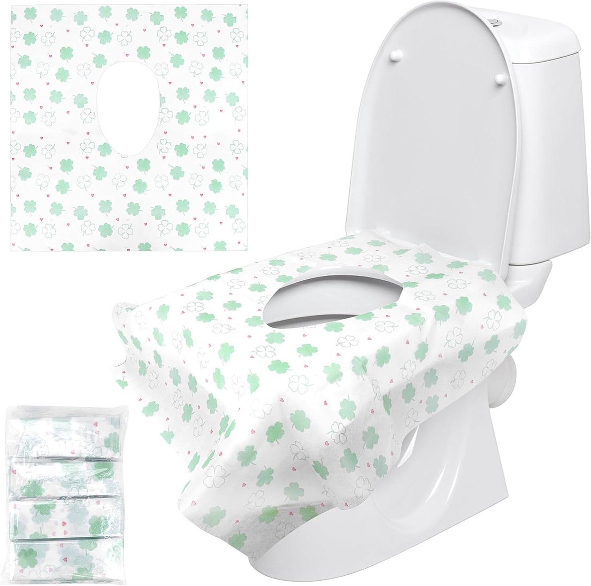 Wegwerp toiletbrilhoezen - Toiletpads voor kinderen - Hygiënisch reizen - Extra grote XL mat - 20 stuks - Stijl C
