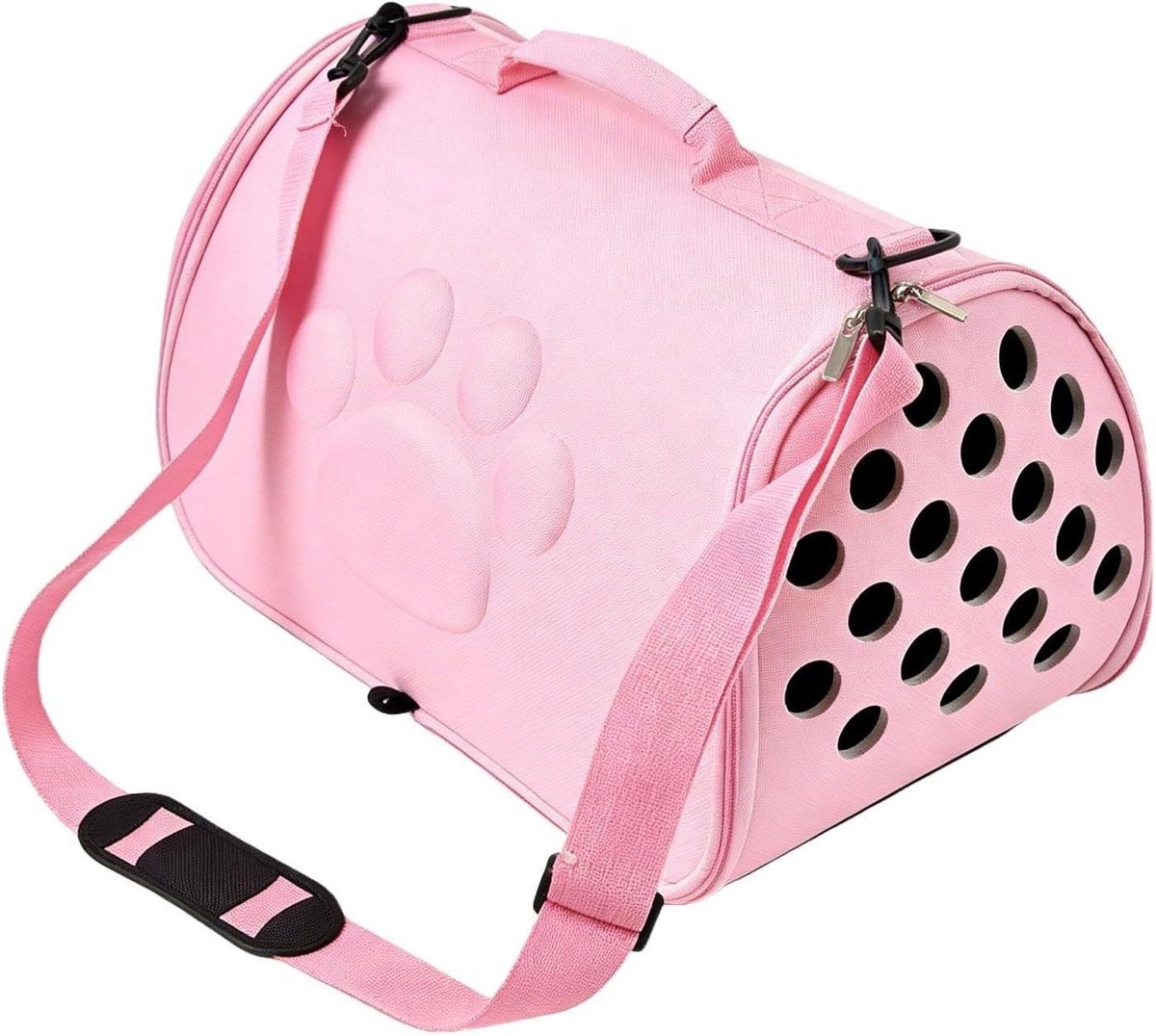 Reistas Huisdieren - Draagtas Kat - Veilige Uitjes - Ademend Comfort - Maat L - Roze