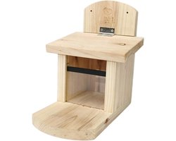 Voederhuis Knaagdieren - Eekhoorn Tafel - Dieren Voeren - Knaagbestendig Dak - 21 x 17 x 23 cm - Meerkleurig