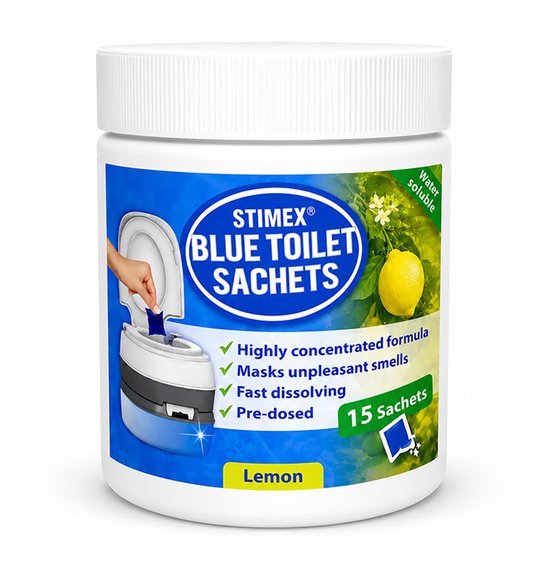 Stimex Toilet Sachets lemon 15 stuks — afbeelding 2