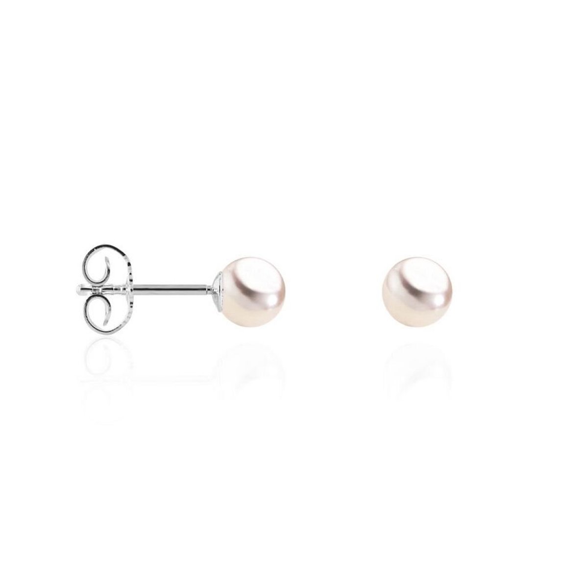 Luna-Pearls - 310.0553 - Oorstekers - Dames - 585 Witgoud - Akoya-cultuurparel
