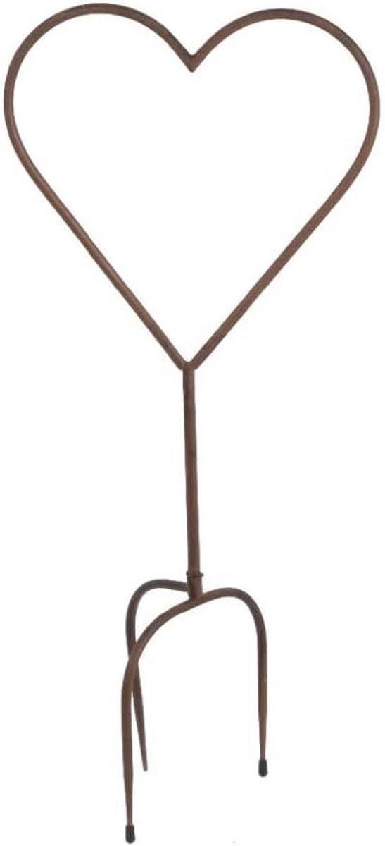 Tuin Hart Staking - Plant Steun - Planten Ondersteunen - Metalen Frame - 67 x 30 x 11 cm - Zwart