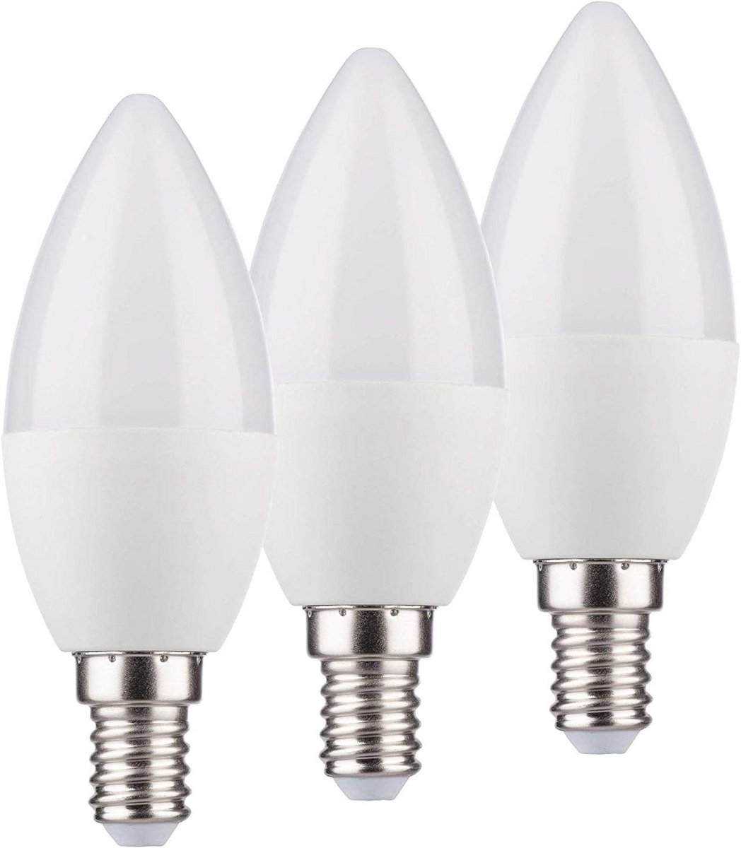 Set van 3 LED Kaarslampen E14 5.5W Vervangt 40W Warm Wit 2700K Hoge Kleurweergave Ra95